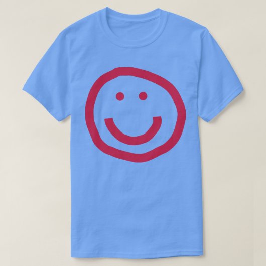 T-shirt Viva Magenta Smiley Visage Pantone Couleur de l'an (Design devant)