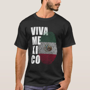 T-shirt Viva Mexico C'est dans mon ADN empreintes digitale
