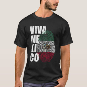 T-shirt Viva Mexico C'est dans mon ADN empreintes digitale