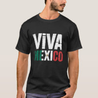Viva Mexico Chemise avec Distressed Mexicain Col