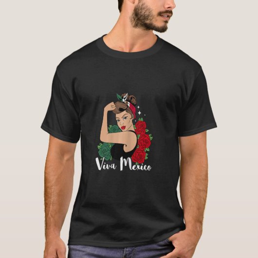 T-shirt Viva Mexico Fierté mexicaine Femme Chingona Gi (Devant)