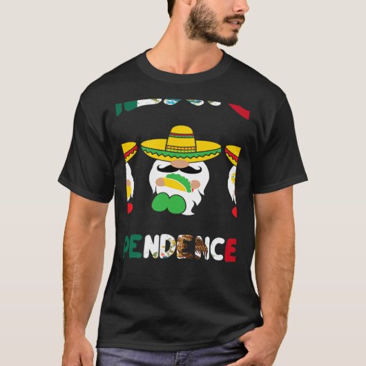 T-shirt viva mexico gnomes flag Pride Independence Day 16  (Devant)
