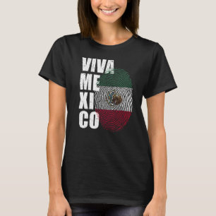 T-shirt Viva Mexico It's In My DNA Mexican Fingerprint Ind