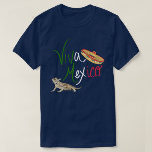 T-shirt Viva Mexico Lézard à cornes mexicain