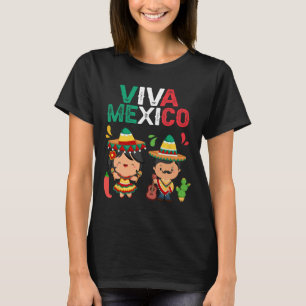 T-shirt Viva Mexico Maracas Guitare Indépendance mexicaine
