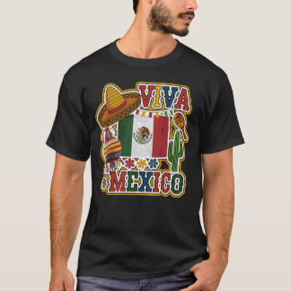 T-shirt VIVA MEXICO Patrimoine hispanique et culture mexic