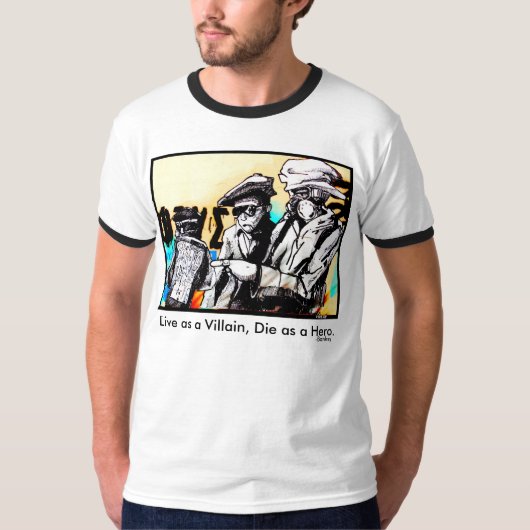 T-shirt "Vivant en tant que voyou, meurent la citation de (Devant)