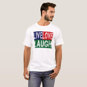 T-SHIRT VIVANT, RIRE, AMOUR (Devant entier)