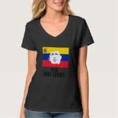 T-shirt Vive Hugo Chávez Face Au Drapeau (Devant)