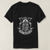 T-shirt Vive Jusqu'À Valhalla Crâne Avec Ax (Design devant)