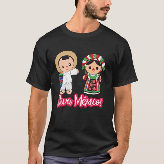 T-shirt Vive le Mexique Cabrones Drapeau de fierté mexicai (Devant)