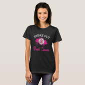 T-shirt Vive le rose de baseball de sensibilisation au can (Devant entier)