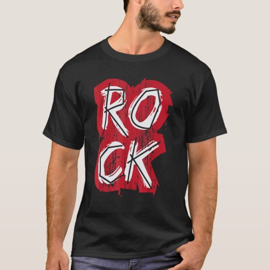 T-shirt Vive Rock Et Roll (Devant)