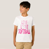 T-shirt Vivent, aiment, le base-ball (Devant entier)