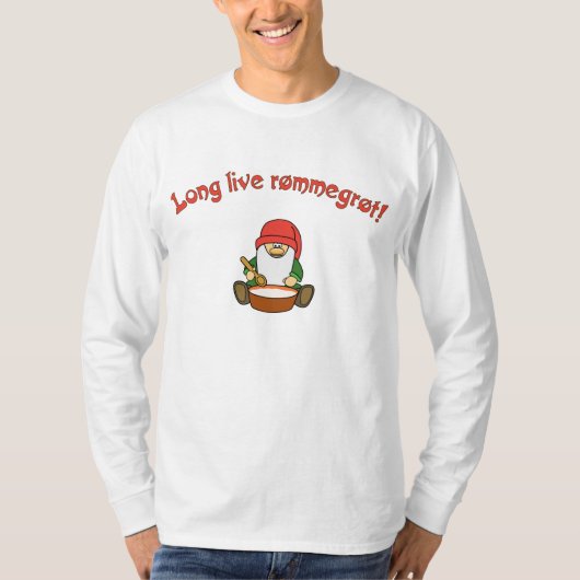 T-shirt Vivent longtemps Rømmegrøt ! (Rommegrot) (Devant)