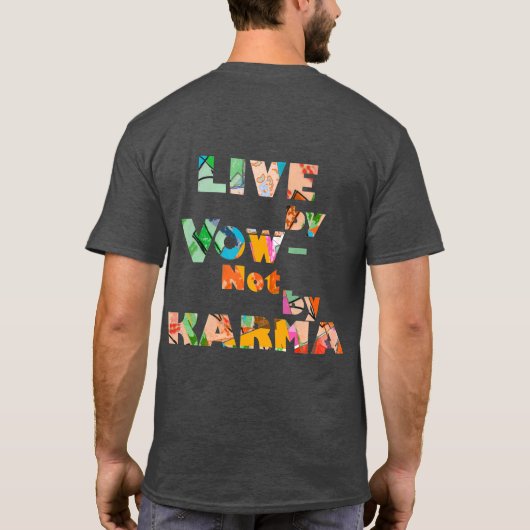 T-shirt Vivez à côté de voeu : gris-foncé (Dos)