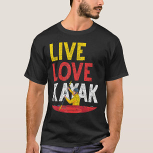 T-shirt Vivez Amour Kayak Sport de Plein Air Pagaie Canoë
