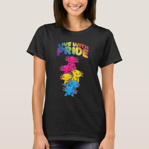 T-shirt Vivez Avec Fierté Lgbtq Pansexual Pride Axolotls