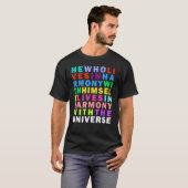 T-shirt Vivez Dans Harmony Trust Universe Rainbow Stoicism (Devant entier)