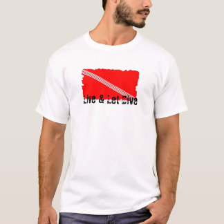 T-shirt Vivez et laissez le piqué T rouge