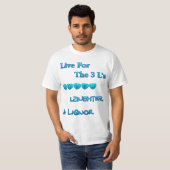 T-shirt Vivez pour les 3 L (Devant entier)