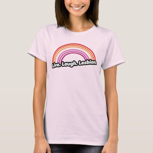T-shirt Vivez Riez Lesbienne (Devant)