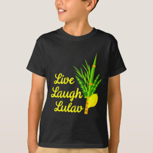 T-shirt Vivez Riez Lulav Etrog Joyeux Souccot Juif Soukka