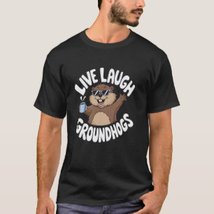 T-shirt Vivez Riez Marmottes Jeu de mots Amateur de marmot
