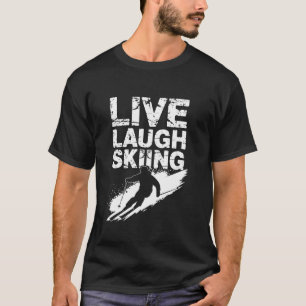 T-shirt Vivez Riez Ski Pun ski de fond Ski alpin