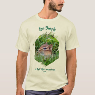T-shirt Vivez simplement des mots inspirants Tamia