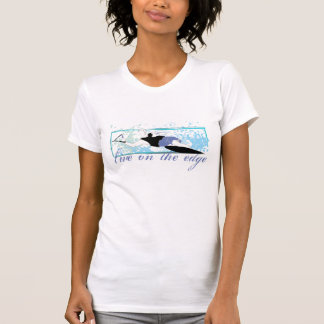 T-shirt Vivez sur la pièce en t de Waterski de slalom de