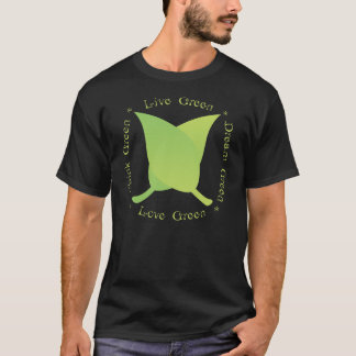 T-shirt Vivez Vert, Vert Amour, Penser Vert, Vert Rêve