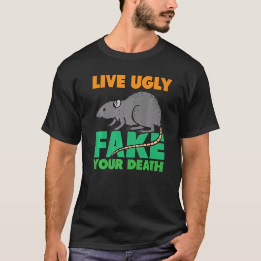 T-shirt Vivez Vilain Fake Vos Rats De Mort (Devant)