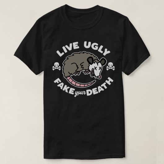 T-shirt Vivez Vilain Fake Votre Mort (Design devant)