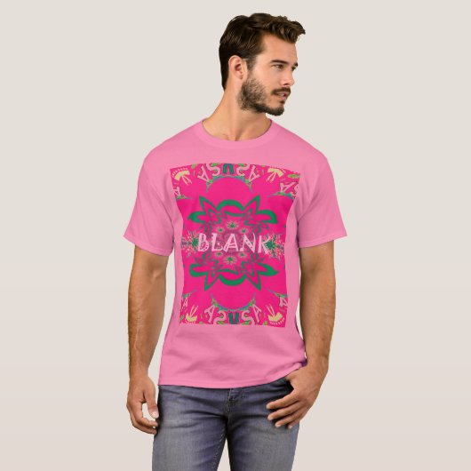T-shirt Vivid Vivid Bébé rose floral violet ombrage Monogr (Devant entier)