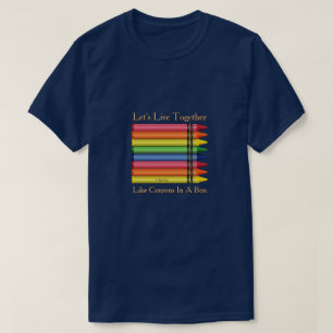 T-shirt Vivons ensemble (Crayons) - Une chemise MisterP