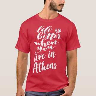 T-shirt Vivre à Athènes est meilleur