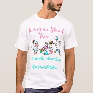 T-shirt Vivre au rythme de l'île Chemise Funny Goose Actue