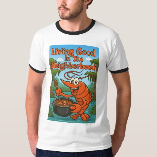 T-shirt Vivre bien dans le quartier (Devant)