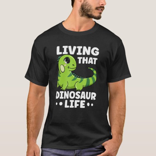 T-shirt Vivre Ce Dinosaure Vie Citation Pour Un Iguana (Devant)
