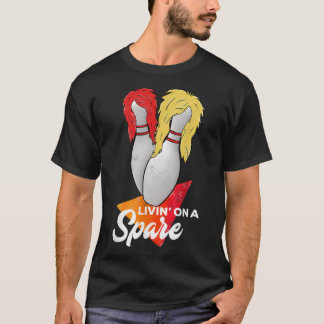 T-shirt Vivre Dans Une Équipe De La Spare Bowling League