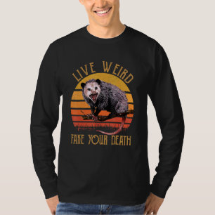 T-shirt Vivre Étrange Fake Votre Mort Vintage