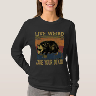 T-shirt Vivre Fake Votre Mort Opossum Chats moches Retro