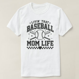T-shirt « Vivre la vie de maman de baseball »