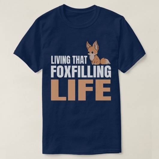 T-shirt Vivre la vie Pun pour un Fan Fennec (Design devant)