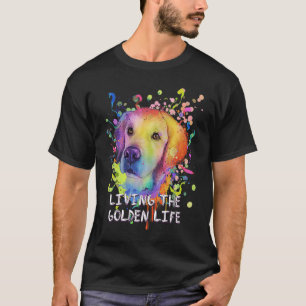 T-shirt Vivre le Golden Life Humour de l'étrieur d'or