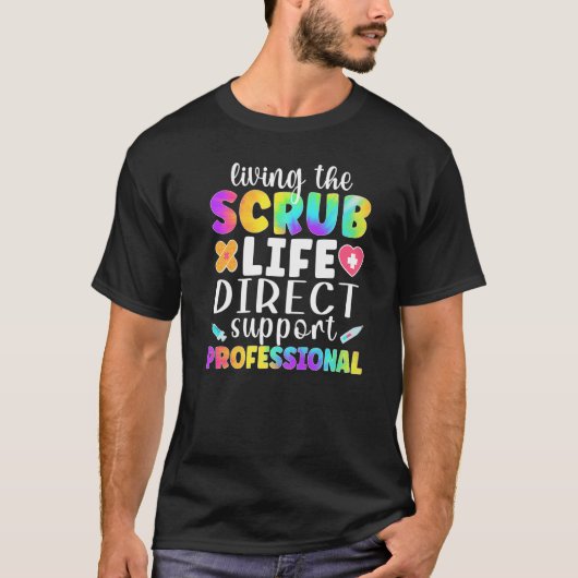 T-shirt Vivre Le Professionnel Scrub Life Direct Support (Devant)