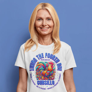 T-shirt Vivre le quatrième jour Cursillo DeColores Rooster