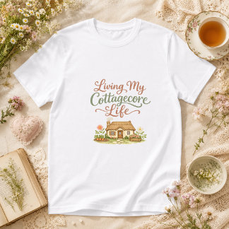 T-shirt Vivre ma vie Cottagecore romantique Cottagecore