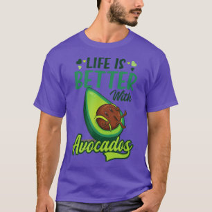 T-shirt Vivre mieux avec Avocado Design Avocado